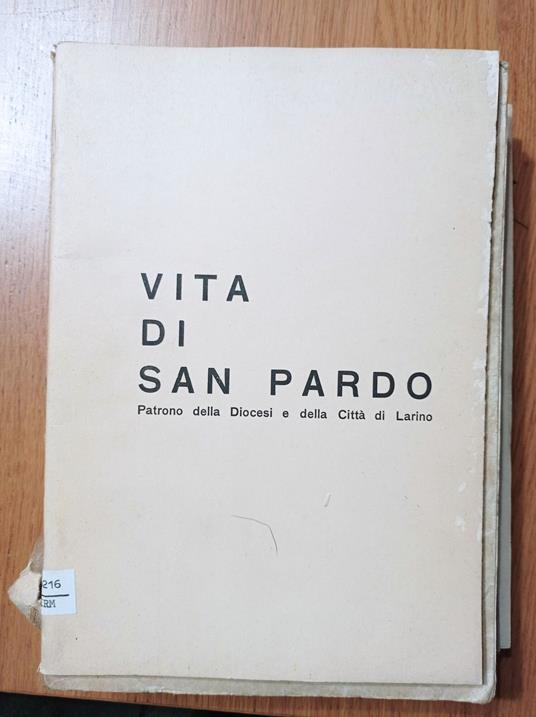 Vita di San Pardo - copertina