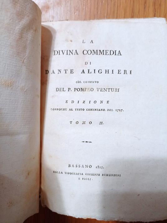 La Divina Commedia Tomo II - Dante Alighieri - copertina