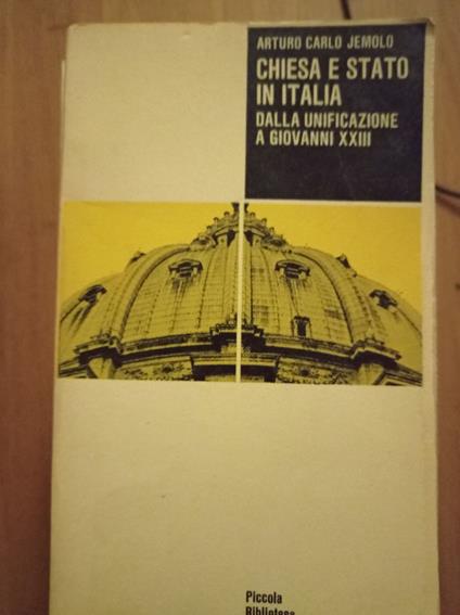 Chiesa e Stato in Italia - Arturo Carlo Jemolo - copertina
