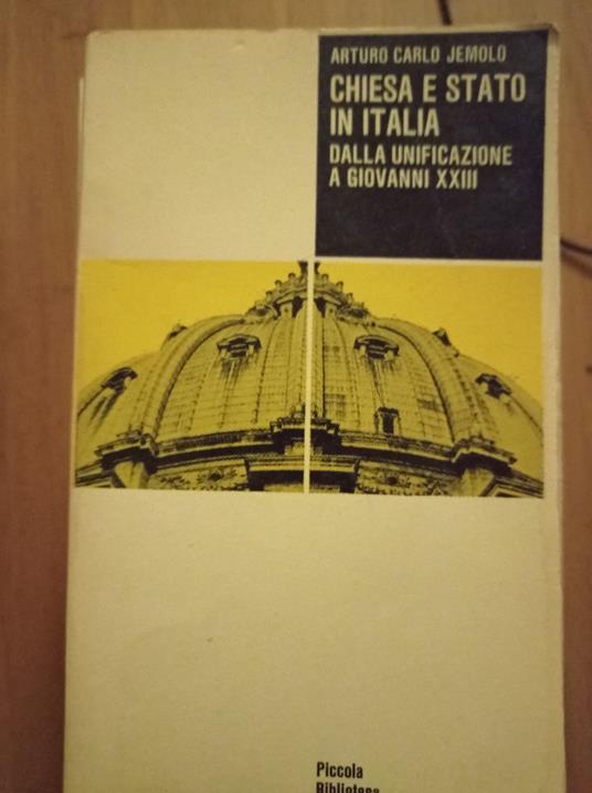 Chiesa e Stato in Italia - Arturo Carlo Jemolo - copertina
