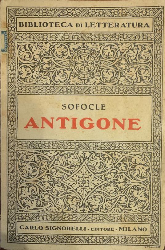 Antigone - Sofocle - copertina