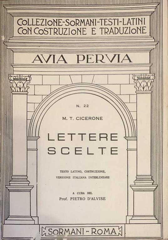 Lettere scelte - M. Tullio Cicerone - copertina