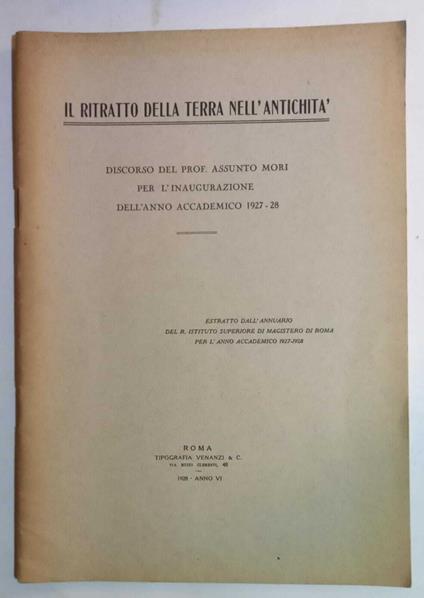 Il ritratto della terra nell'antichità - Assunta Mori - copertina