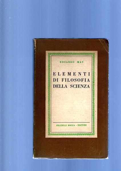 Elementi Di Filosofia Della Scienza - Etienne May - copertina
