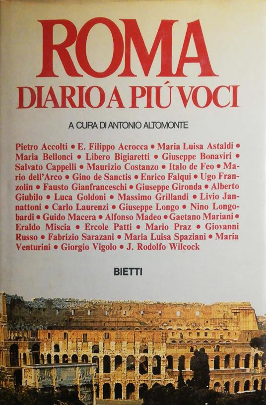 Roma. Diario a più voci - Antonio Altomonte - copertina