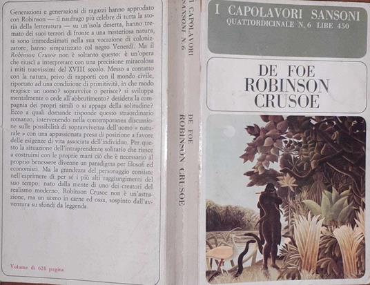 Robinson Crusoe - Daniel Defoe - copertina