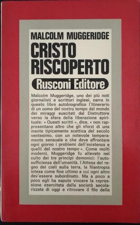 Cristo riscoperto - Malcolm Muggeridge - copertina