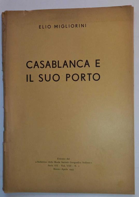 Casablanca e il suo Porto - Elio Migliorini - copertina