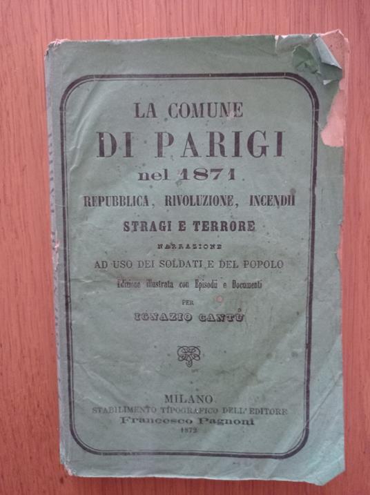 La Comune di Parigi nel 1871 - Ignazio Cantù - copertina