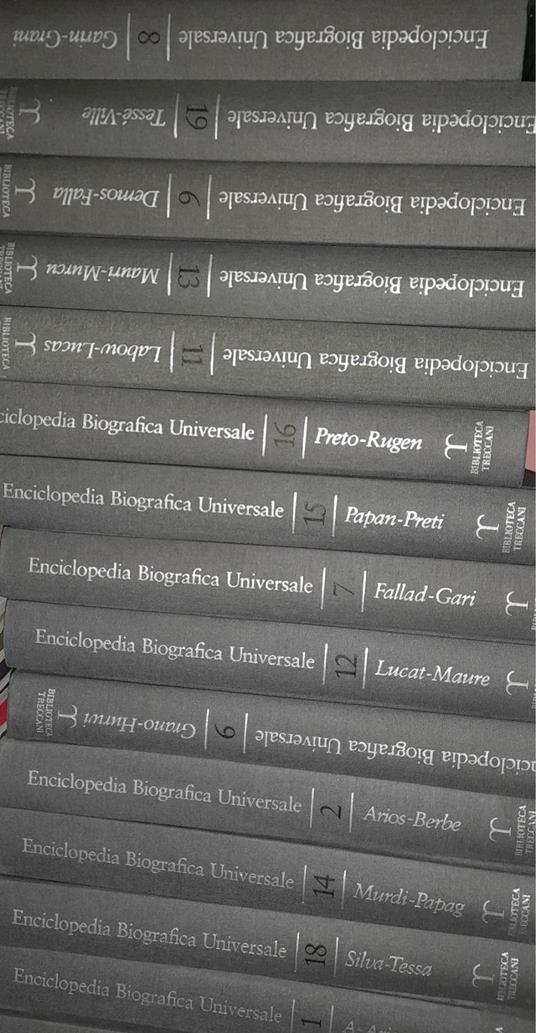Enciclopedia biografica universale (20 volumi) - copertina