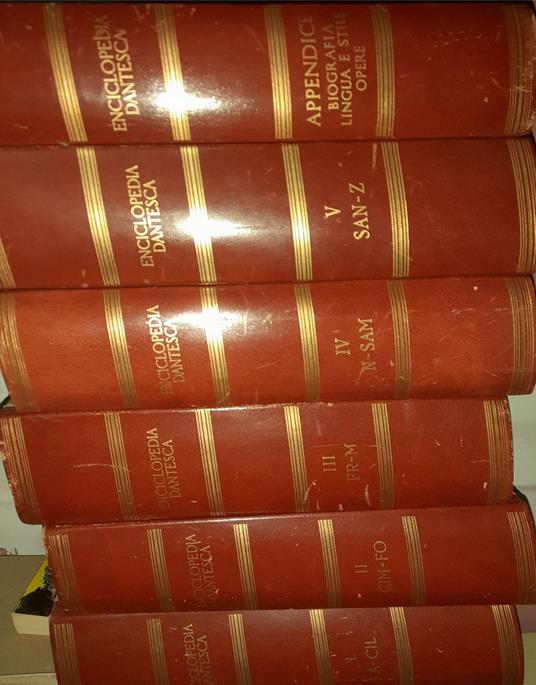 Enciclopedia dantesca -Treccani 6 volumi - copertina