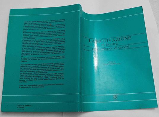 La motivazione al lavoro nelle aziende di servizi - Daniele Boldizzoni - copertina