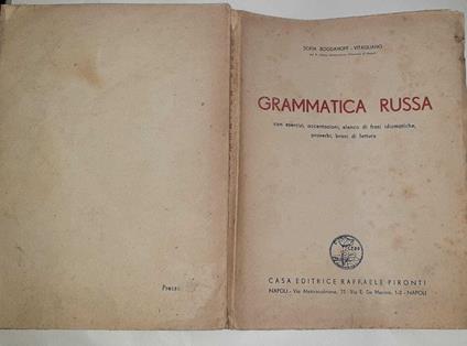 Grammatica russa. Con esercizi, accentazioni, elenco di frasi idiomatiche, proverbi, brani di lettura - copertina