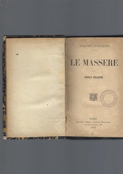 COMMEDIE , vol. 7 - Carlo Goldoni - copertina