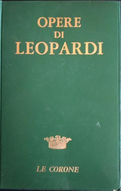 Opere - Giacomo Leopardi - copertina