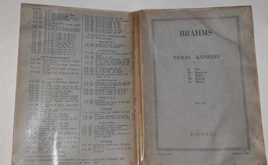 Violin-Konzert - Johannes Brahms - copertina