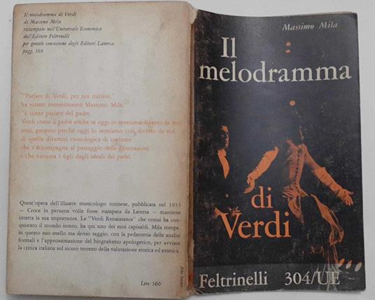 Il melodramma di Verdi - Massimo Mila - copertina