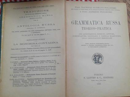 Grammatica russa teorico-pratica - copertina