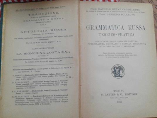 Grammatica russa teorico-pratica - copertina