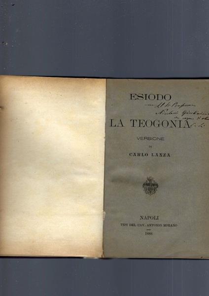 Teogonia - Esiodo - copertina