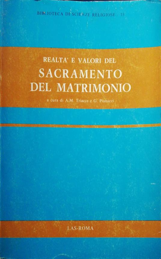 Realtà e valori del sacramento del matrimonio - copertina