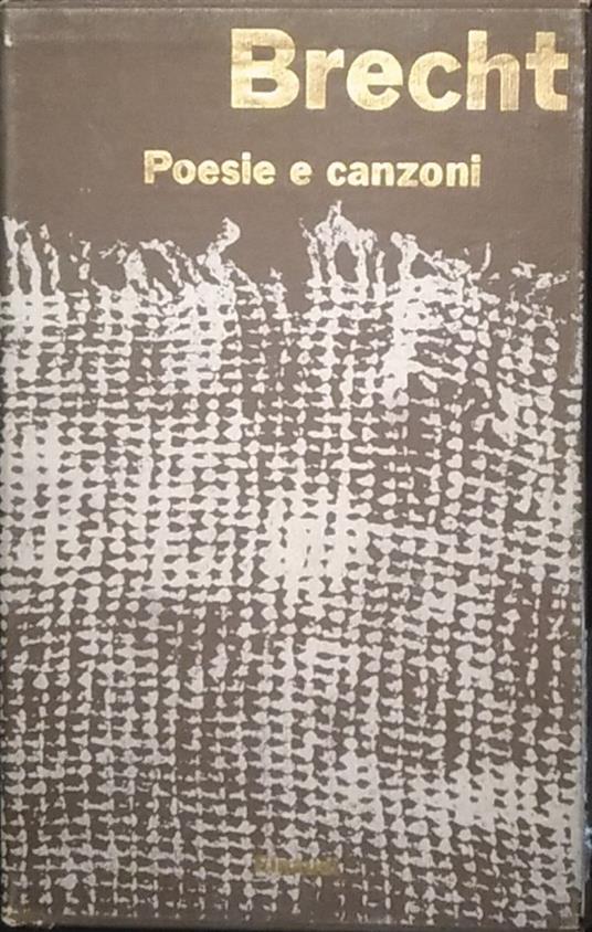 Poesie e canzoni - Bertolt Brecht - copertina