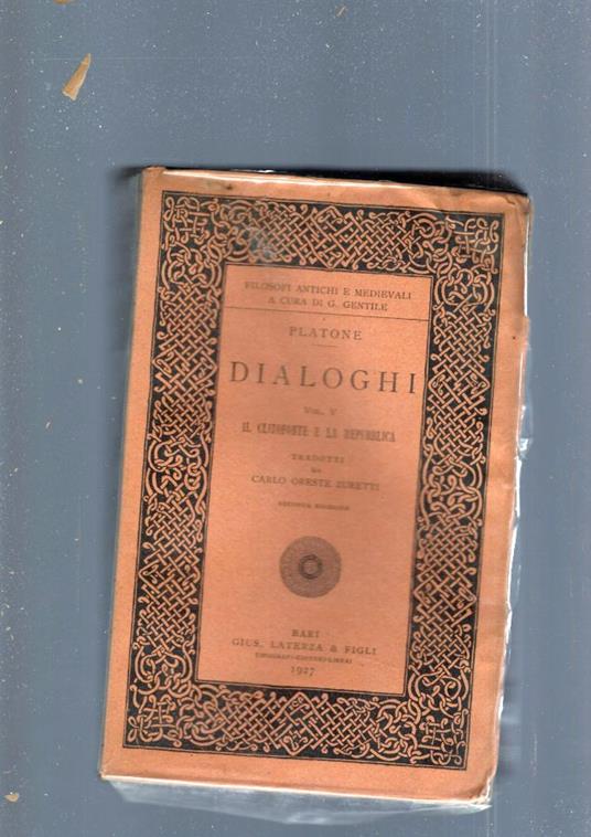 DIALOGHI vol. V - Platone - copertina