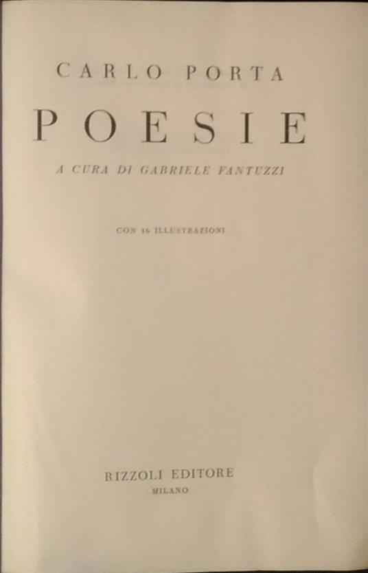 Poesie - Carlo Porta - copertina