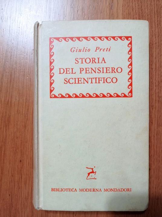 Storia del pensiero scientifico - Giulio Preti - copertina
