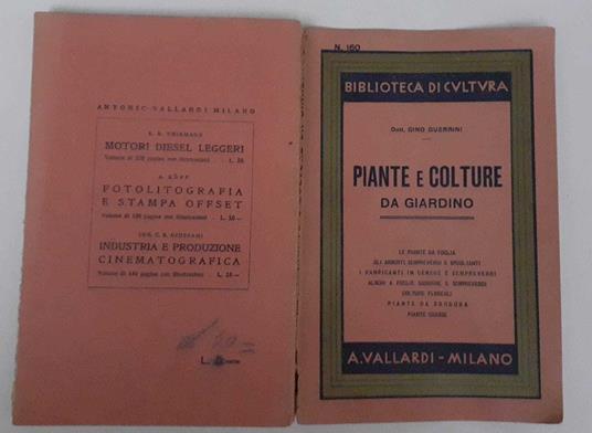 Piante e colture da giardino - Gino Guerrini - copertina