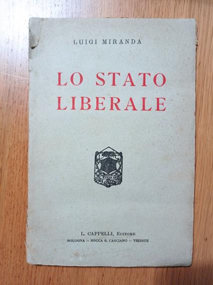 Lo Stato liberale - Luigi Miranda - copertina