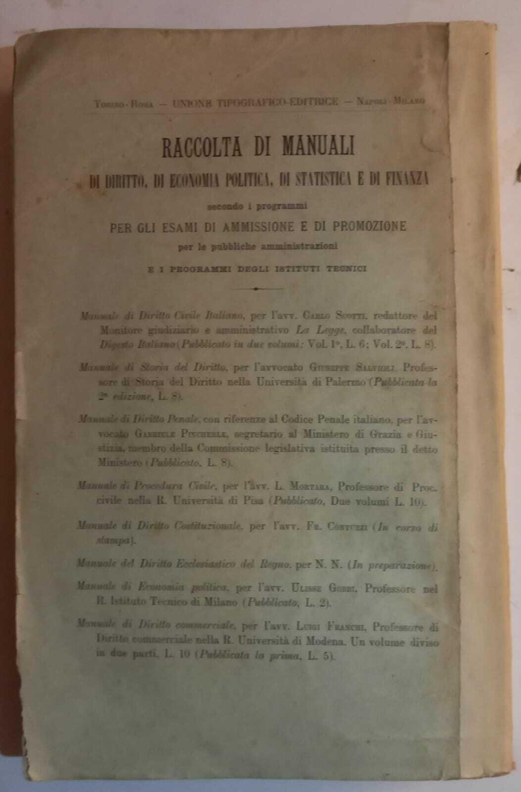 Manuale di storia del Diritto Italiano