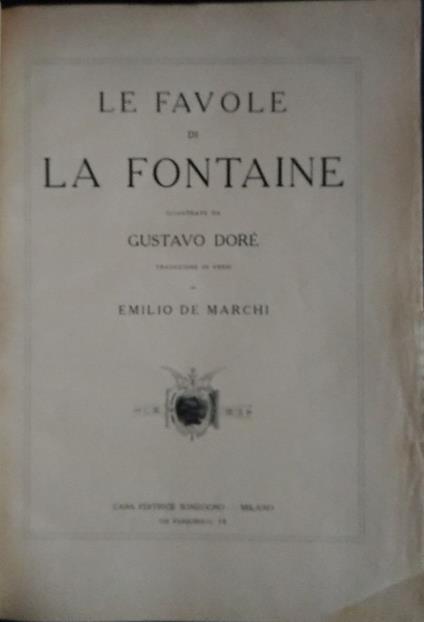 Le favole - Jean de La Fontaine - copertina