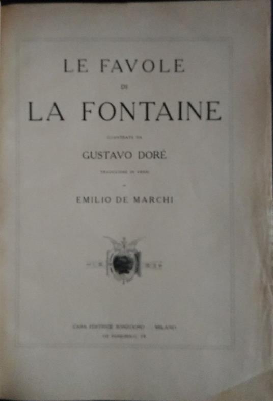Le favole - Jean de La Fontaine - copertina