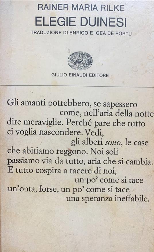 Elegie duinesi - Rainer Maria Rilke - copertina