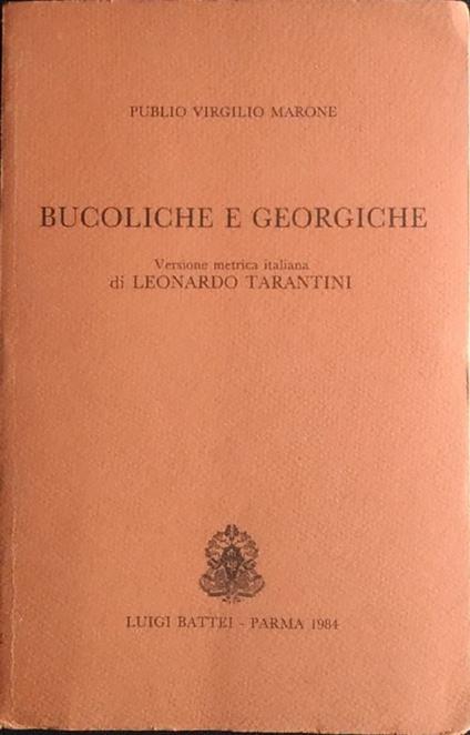 Bucoliche e georgiche - Publio Virgilio Marone - copertina