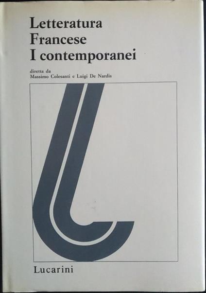 Letteratura Francese. I contemporanei. Volume II/1 - copertina