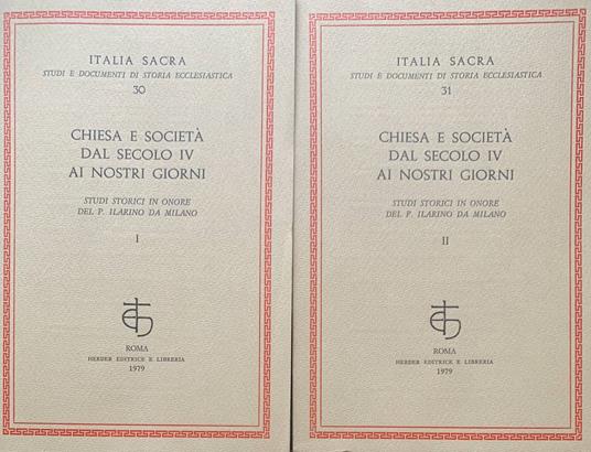 Chiesa e società dal secolo IV ai nostri giorni - copertina