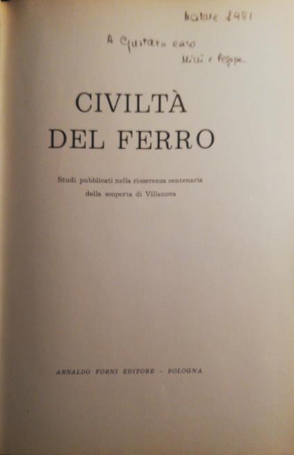 Civiltà del ferro vol. VI - Anonimo - copertina