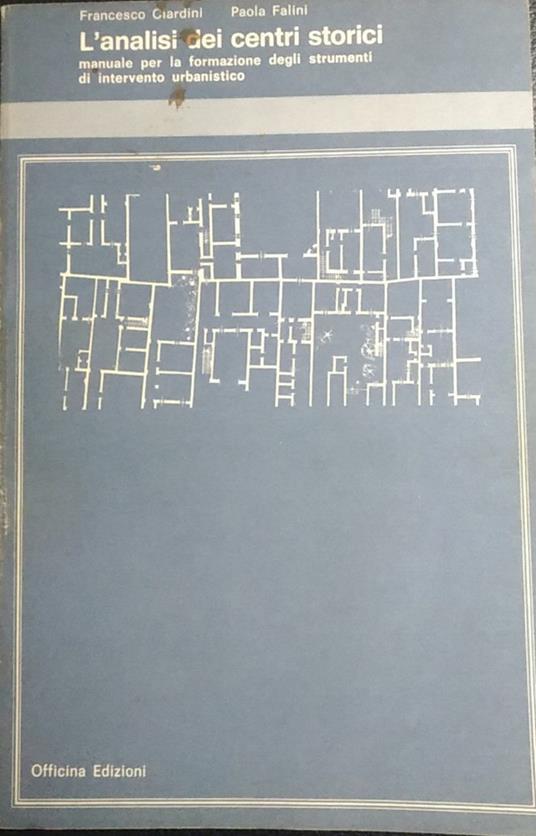 L' analisi dei centri storici - copertina