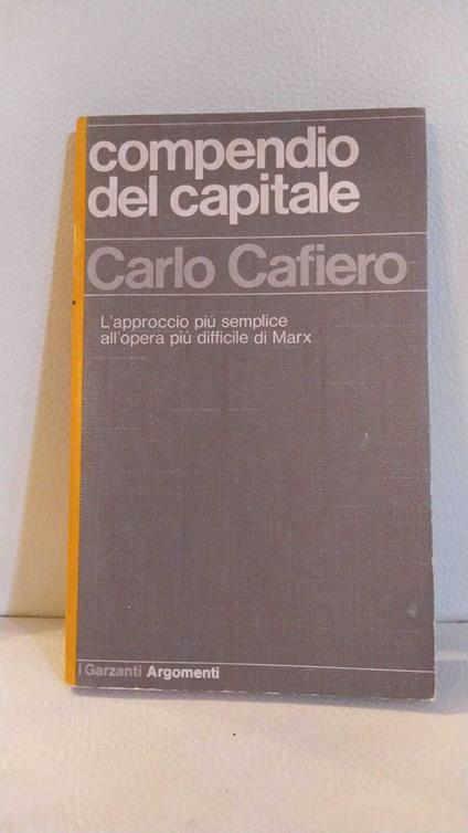 Compendio del capitale - Carlo Cafiero - copertina