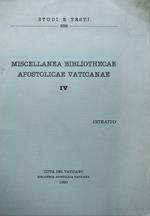 Miscellanea bibliothecae apostolicae vaticanae IV