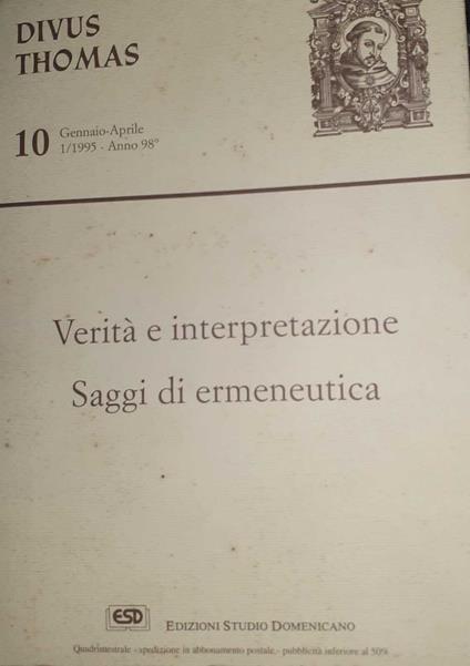 Verità e interpretazione. Saggi di ermeneutica - copertina