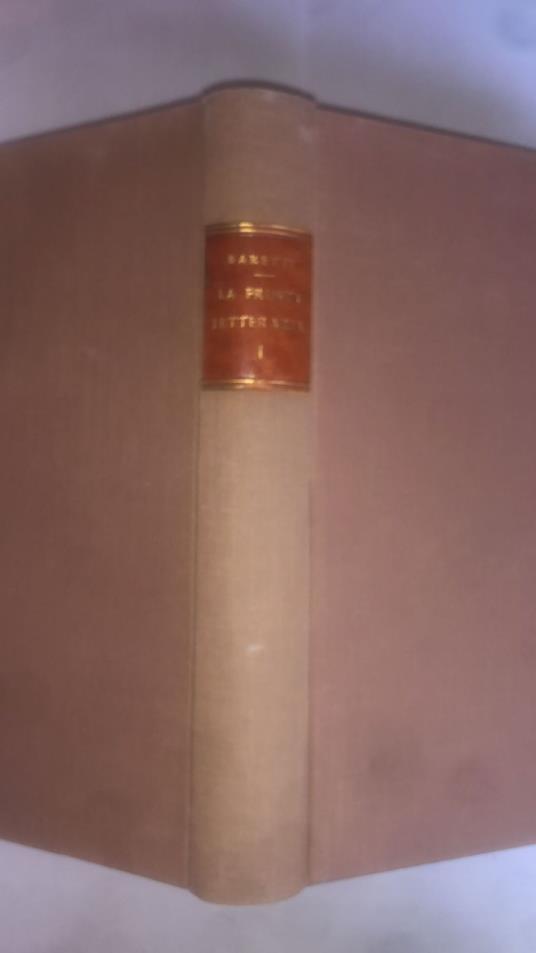 La frusta letteraria. Volume primo - Giuseppe Baretti - copertina