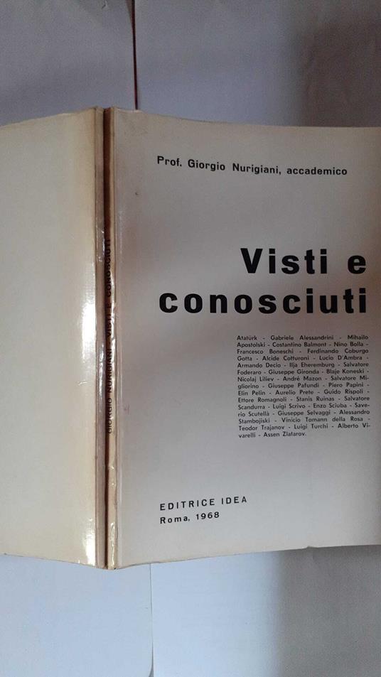 Visti e conosciuti. Volume quarto - Giorgio Nurigiani - copertina