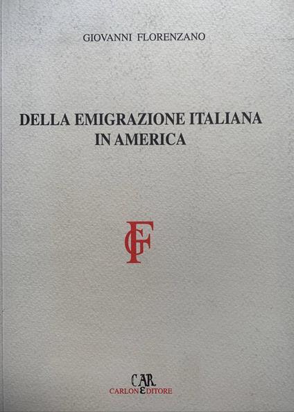 Della emigrazione italiana in America - copertina