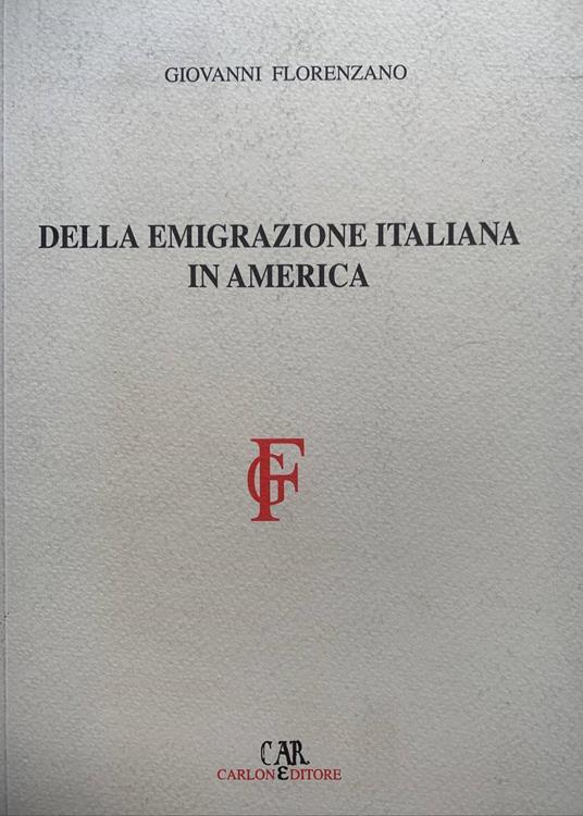 Della emigrazione italiana in America - copertina