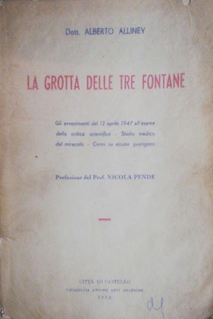La grotta delle tre fontane - copertina