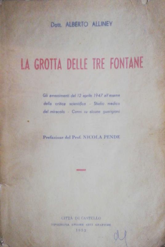 La grotta delle tre fontane - copertina