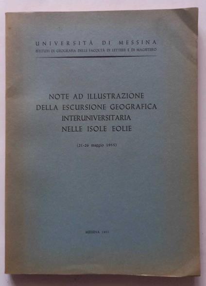 Note ad illustrazione escursione geografica interuniversitaria isole Eolie - copertina